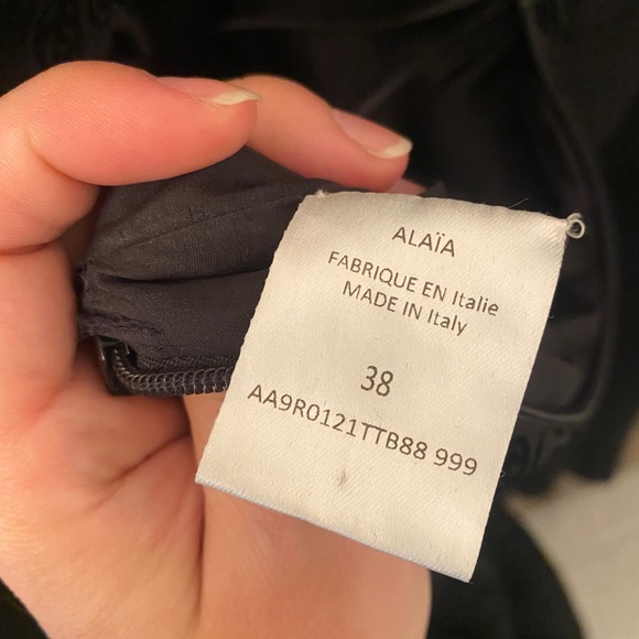 Alaïa black ball gown with velvet detail size 38 - Picture 3 of 11